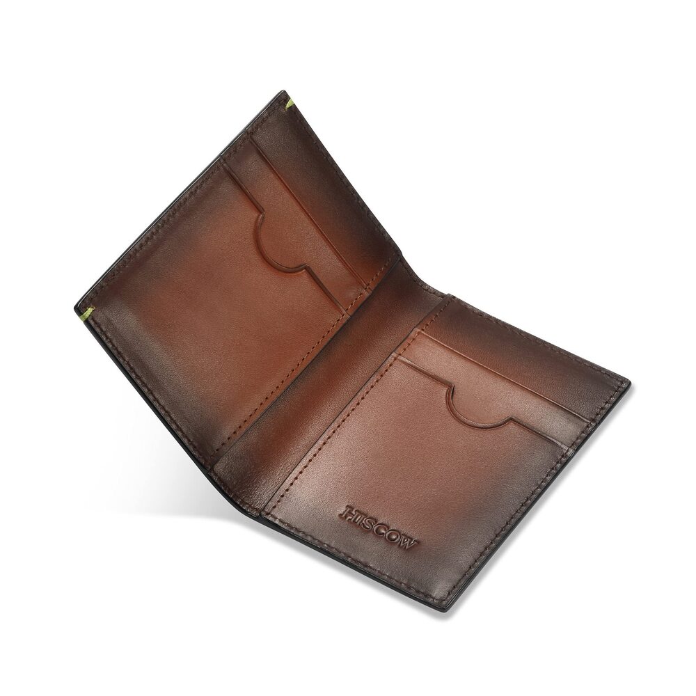 8315 Slim Leather Credit Card Holder 4cc & , Italian Calfskin Brush-Off